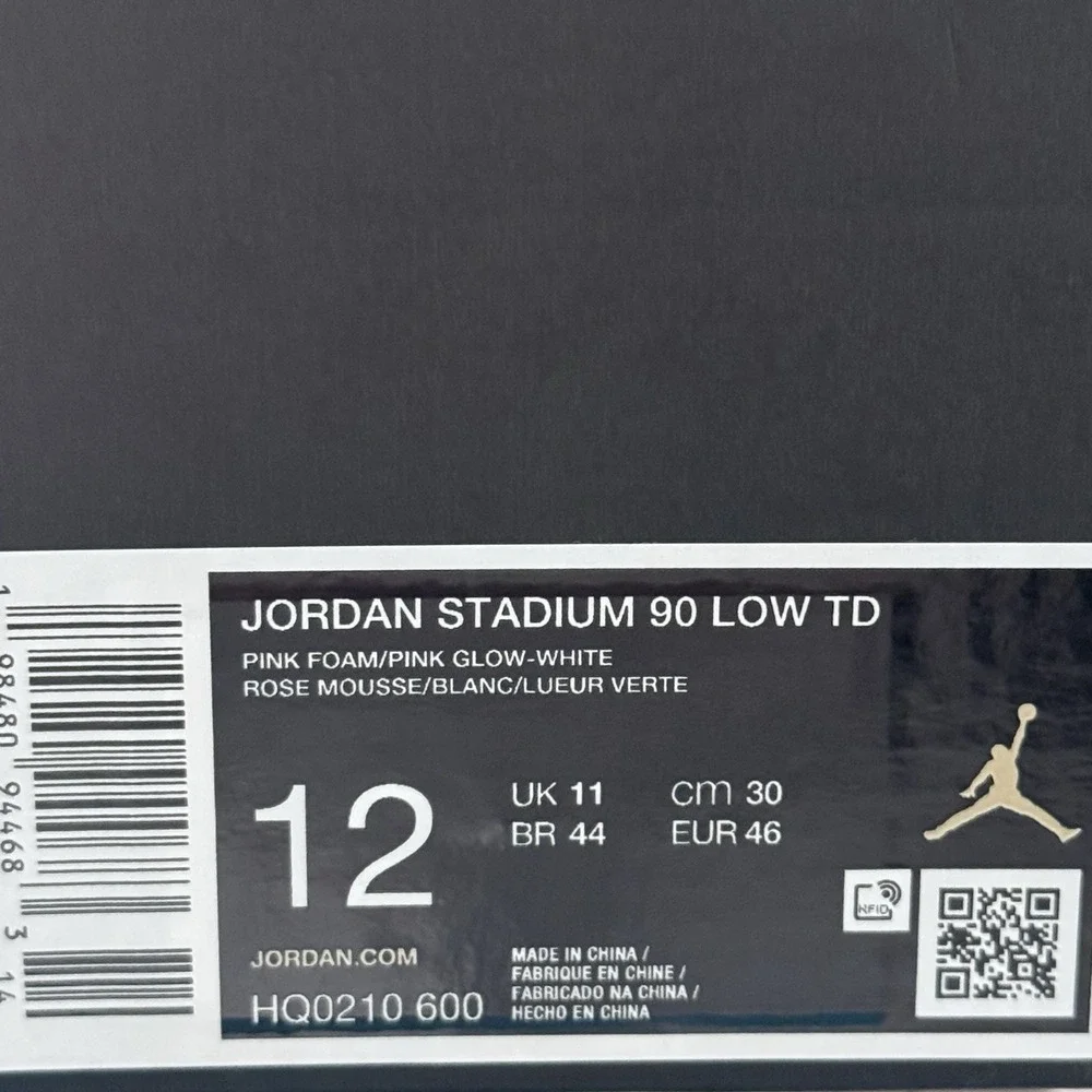 Nike Air Jordan Stadium 90 Cleat Pink Foam New Football Men's 12 $135